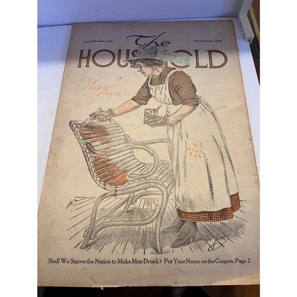 Book Other - Vintage Antique The Household Magazine May 1917